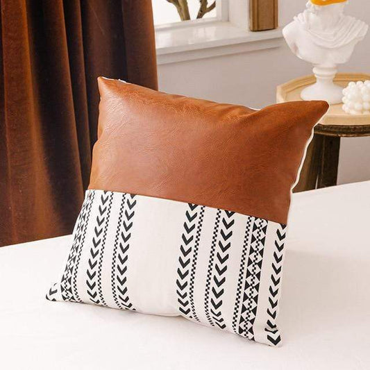 Faux Leather Cushion Cover