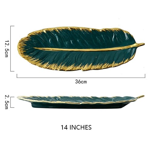 Feather Ceramic Plate