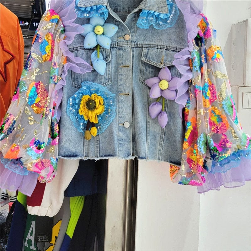 Felicia Floral Denim Jacket