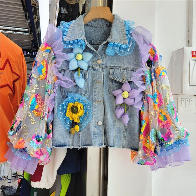 Felicia Floral Denim Jacket