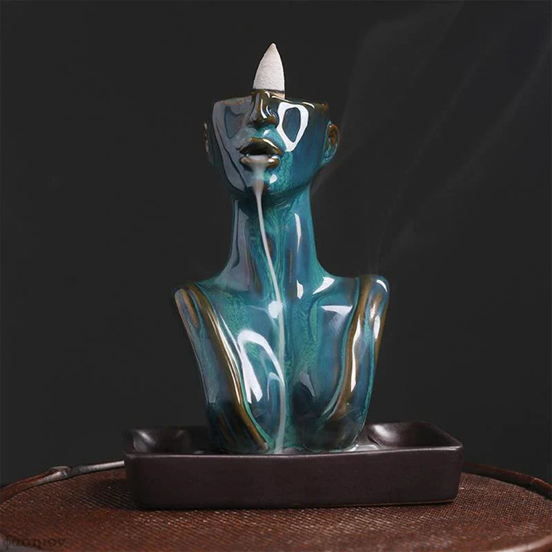 Female Form Backflow Incense Burner