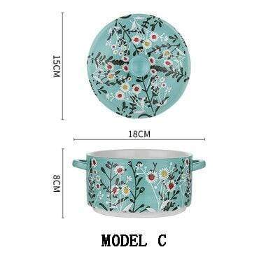 Floral Series Ceramic Casseroles