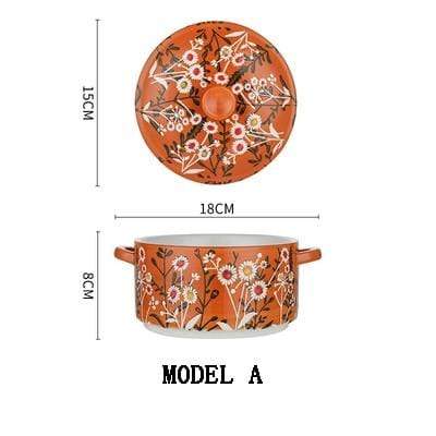 Floral Series Ceramic Casseroles