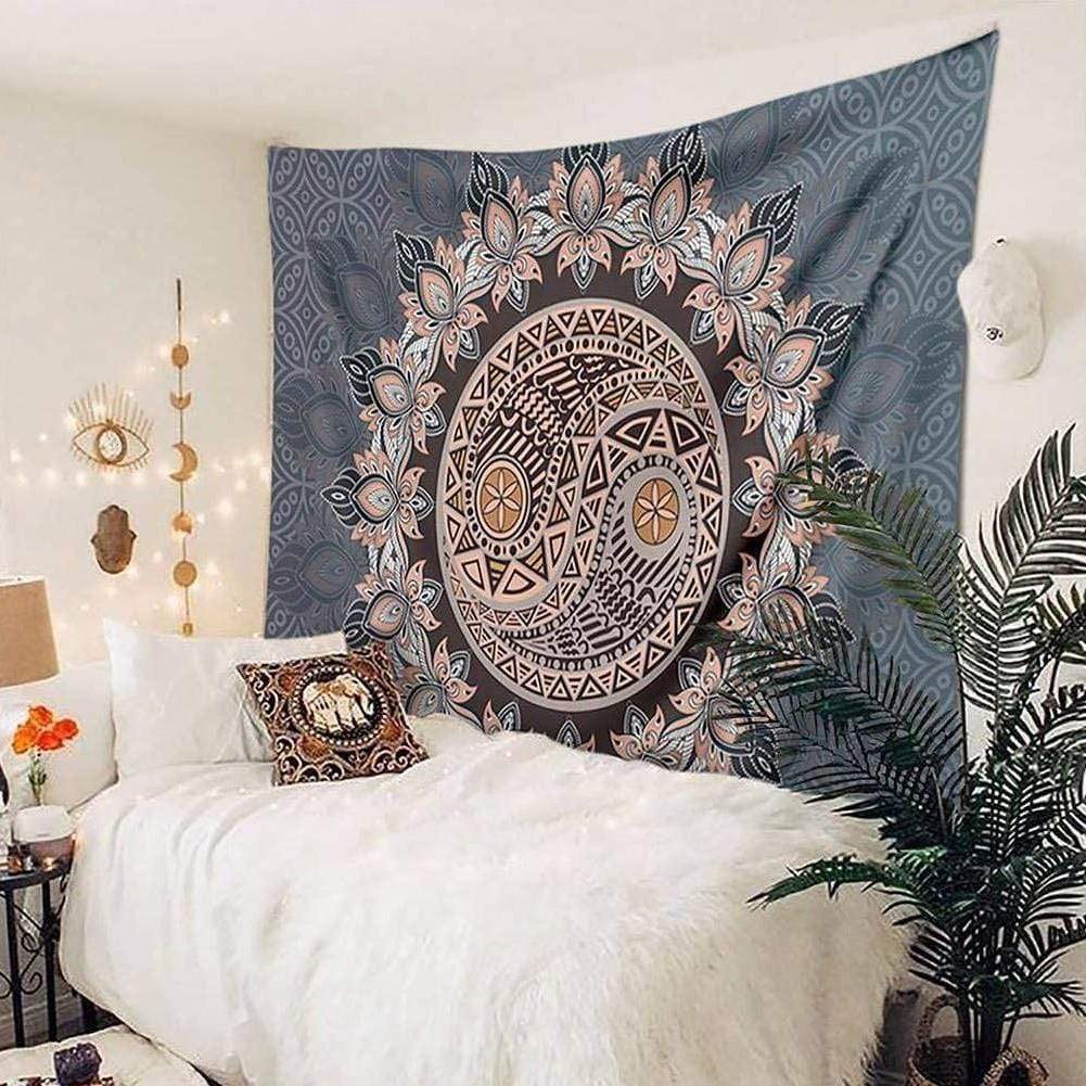 Floral Yin Yang Tapestry