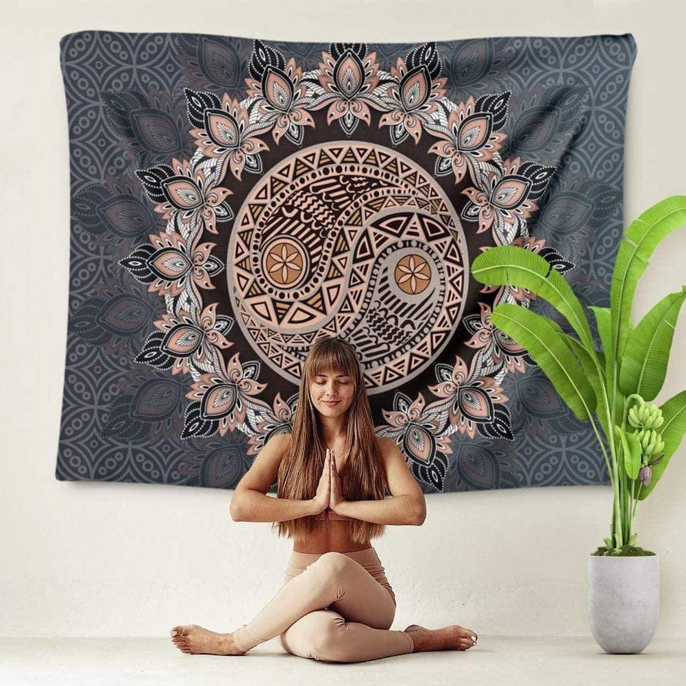 Floral Yin Yang Tapestry