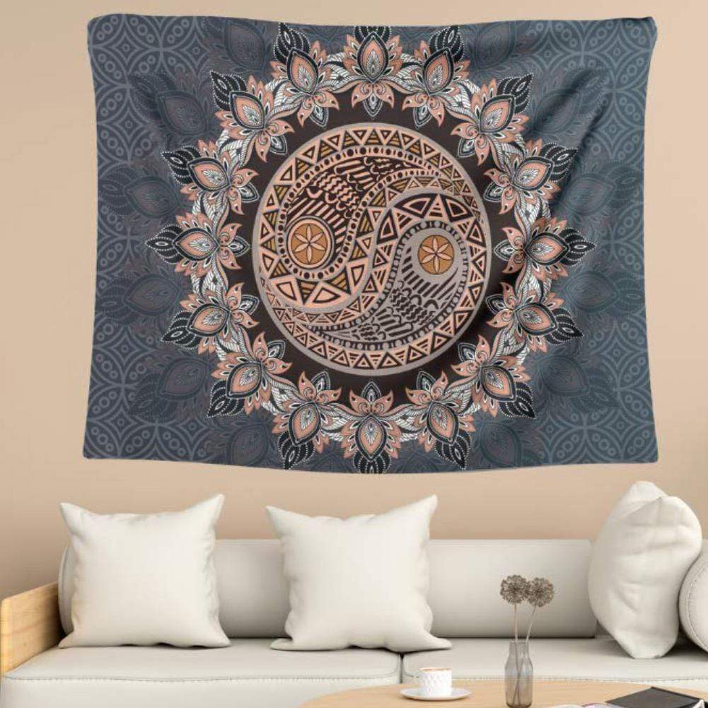 Floral Yin Yang Tapestry