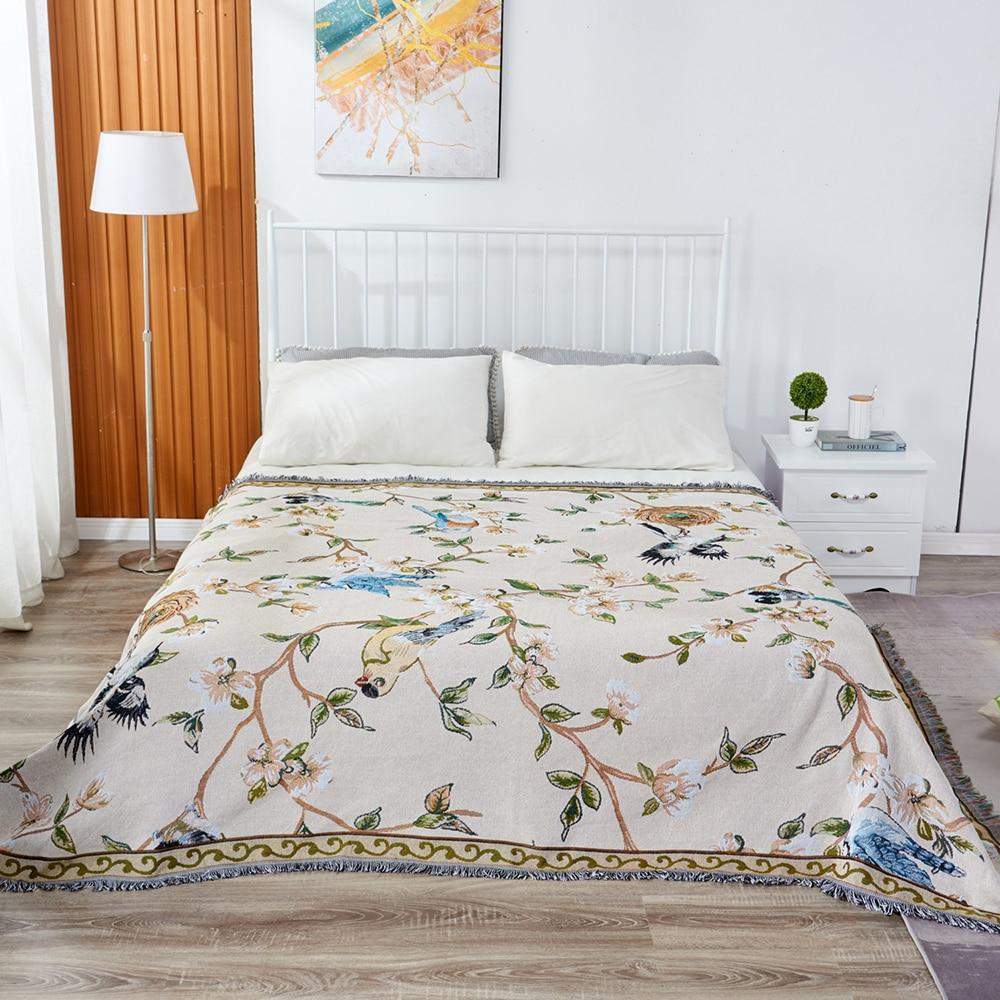 Flower And Bird's Throw Blanket Blankets & Throws