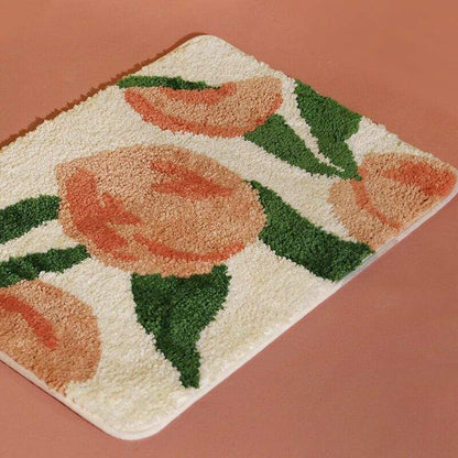 Fluffy Peach Bathmat Bath Mat