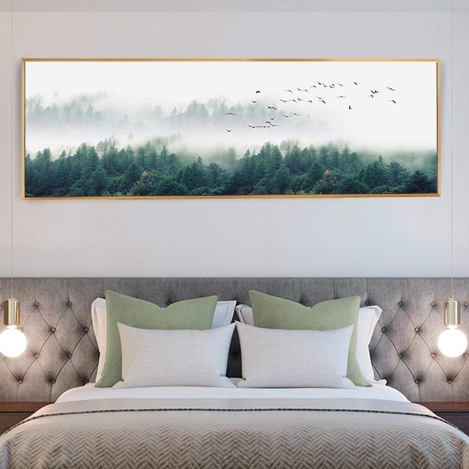 Foggy Forest Wall Art Canvas