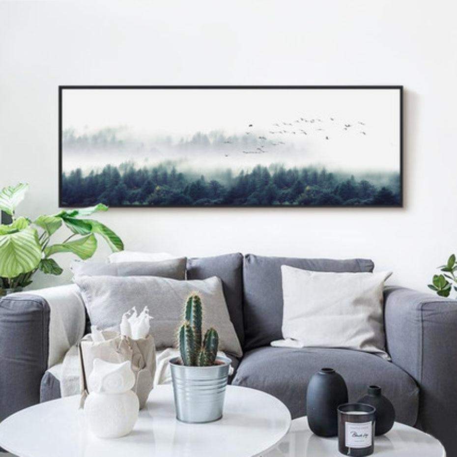 Foggy Forest Wall Art Canvas