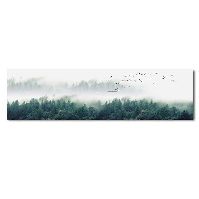 Foggy Forest Wall Art Canvas