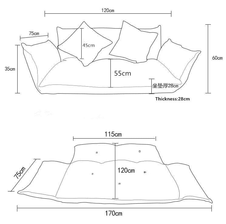 Foldable Lazy Sofa Couch