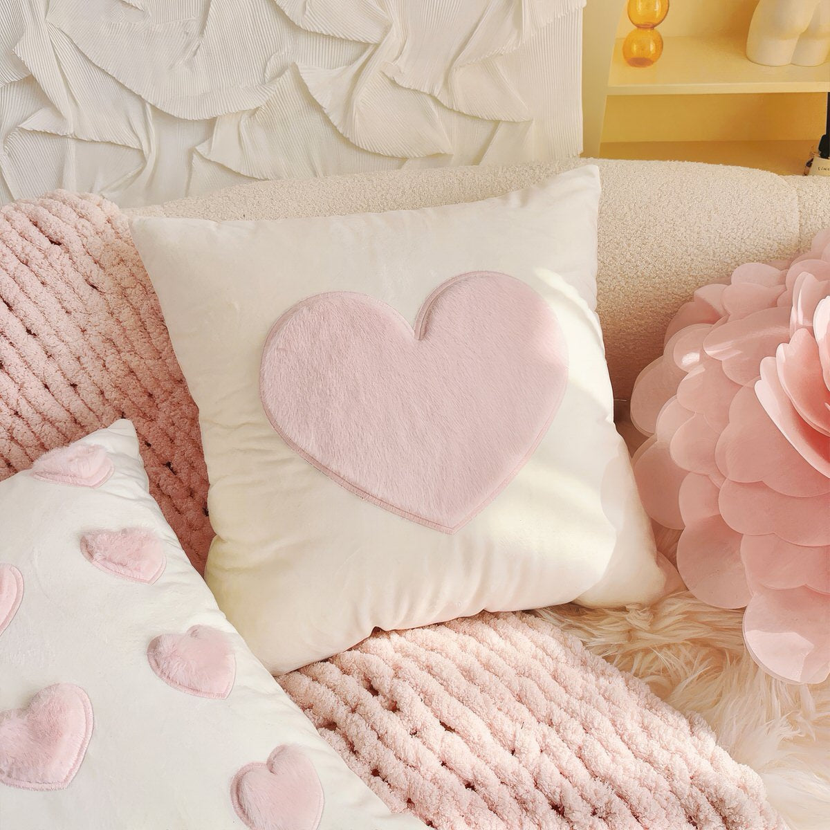 French Vintage Tulip & Ruffle Pillow Covers