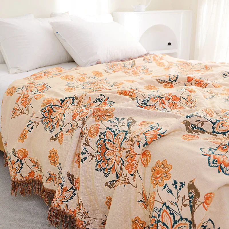 Sunset Blossom Throw Blanket