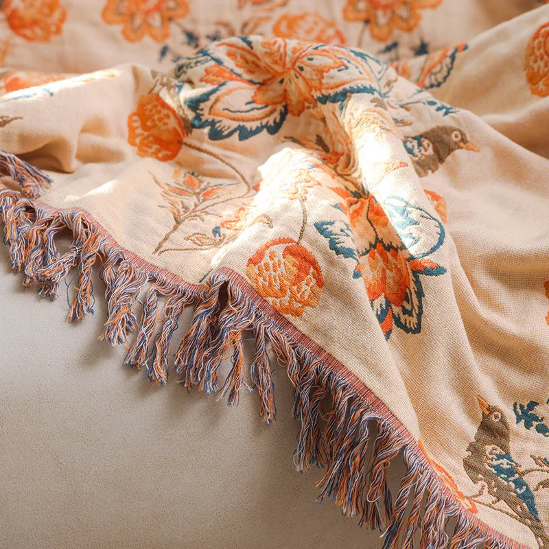 Sunset Blossom Throw Blanket