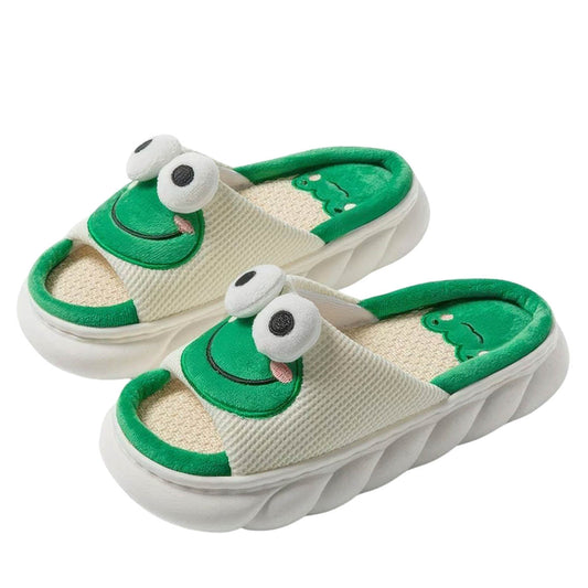 3D Eyes Frog Slippers