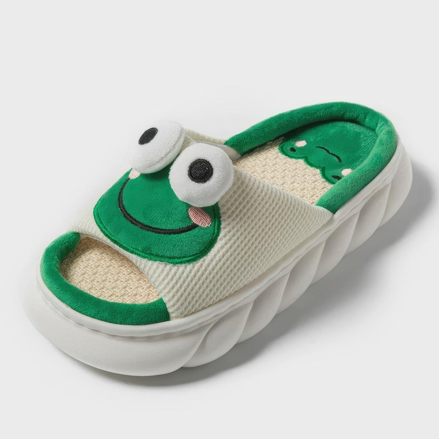 3D Eyes Frog Slippers