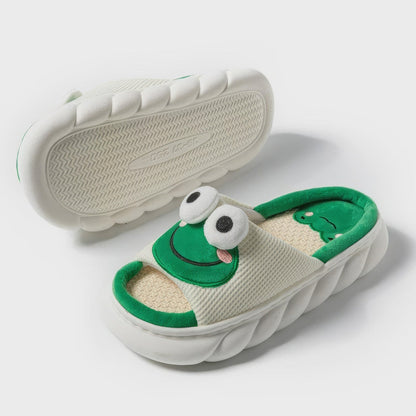 3D Eyes Frog Slippers