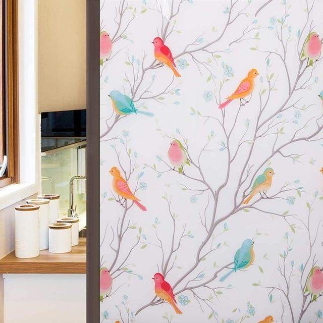 Frosted Bird Design Window Film