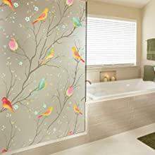 Frosted Bird Design Window Film