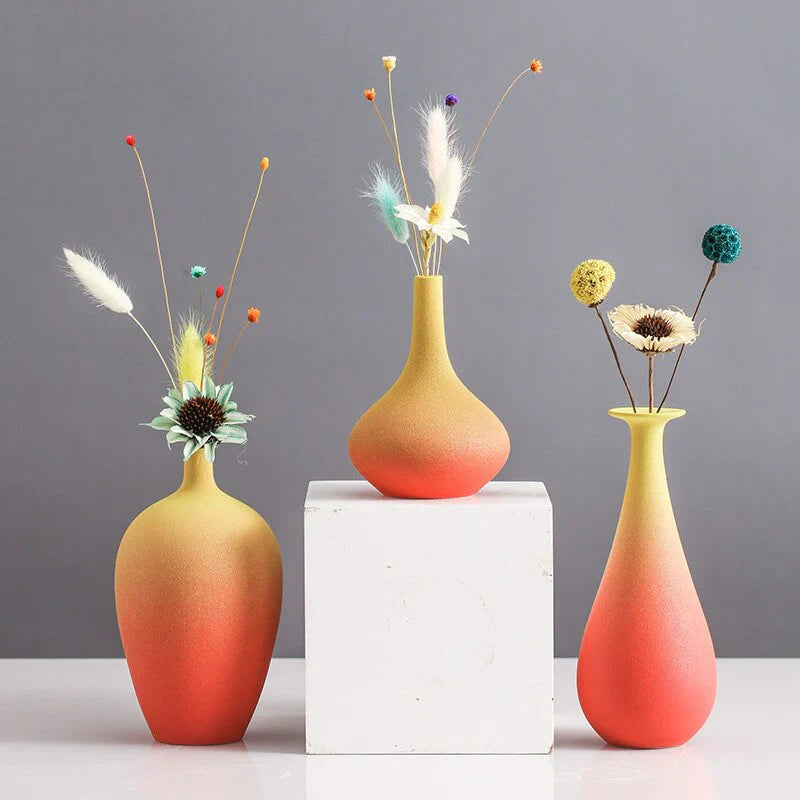 Frosted Orange Vase