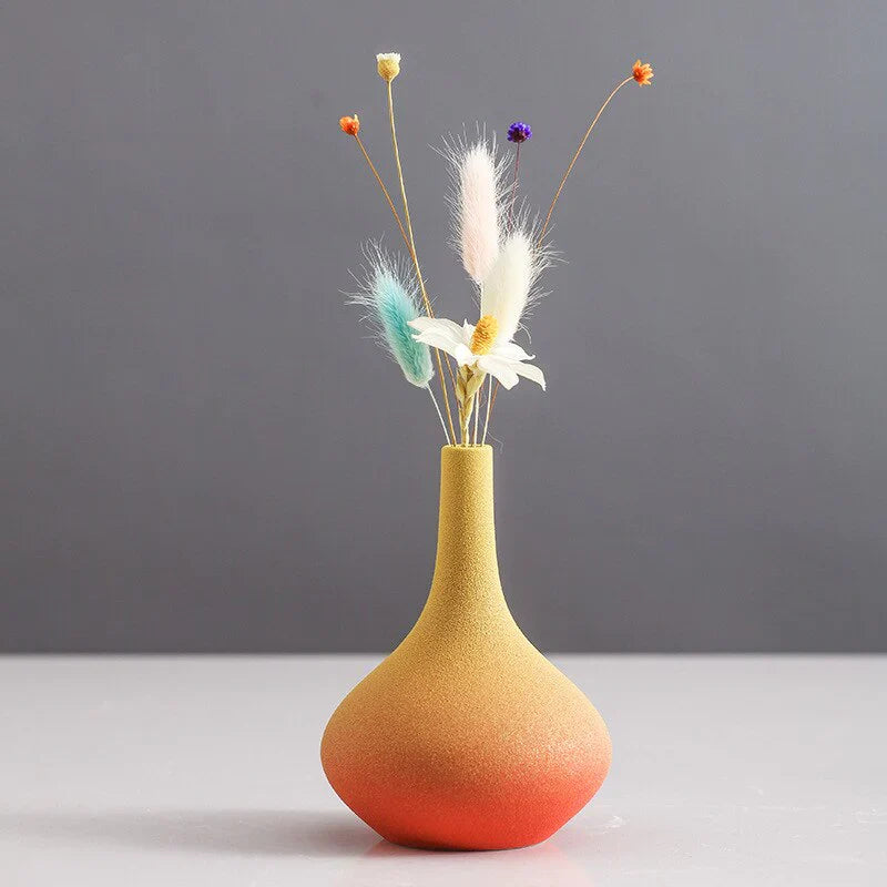 Frosted Orange Vase