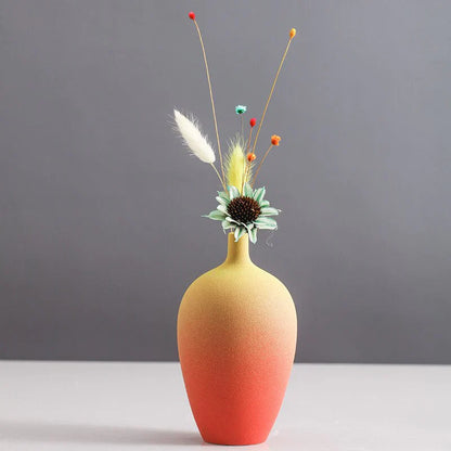 Frosted Orange Vase