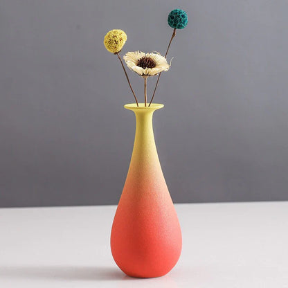 Frosted Orange Vase