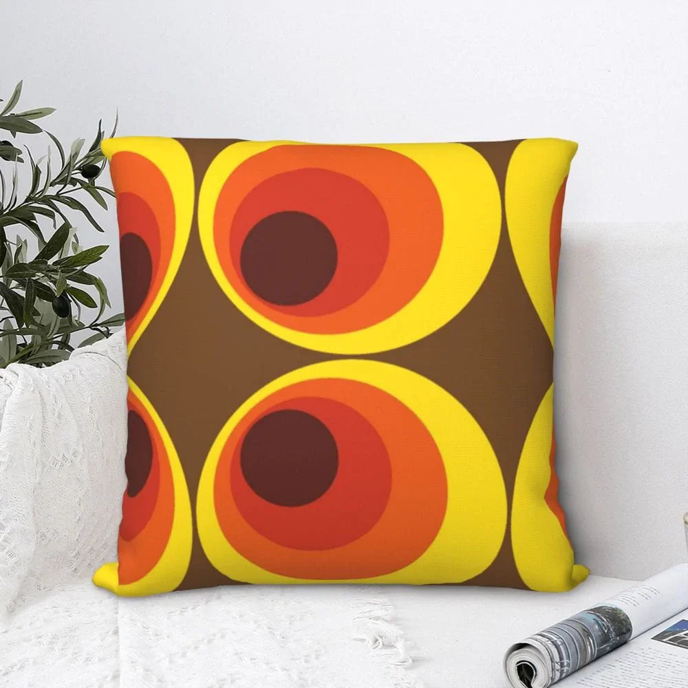 Funky Vintage Circle Cushion Cover