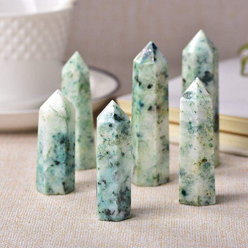 Fynchenite Chrysocolla Quartz Wand