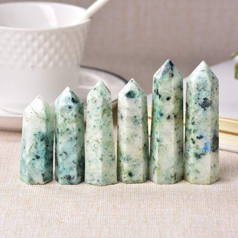 Fynchenite Chrysocolla Quartz Wand