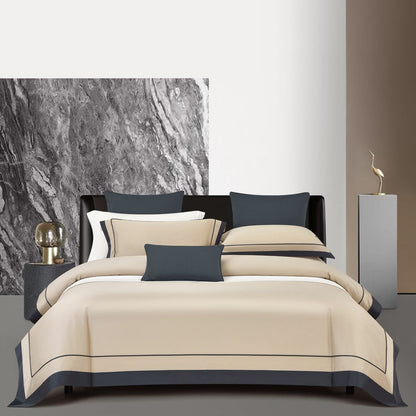 Oline Camel Beige Luxury Egyptian Cotton Bedding Set