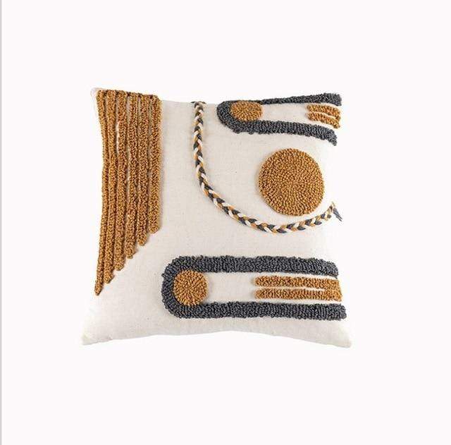 Geometric Embroidery Cushion Cover