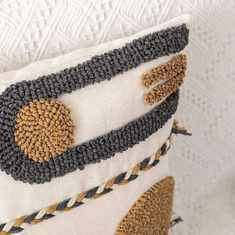 Geometric Embroidery Cushion Cover