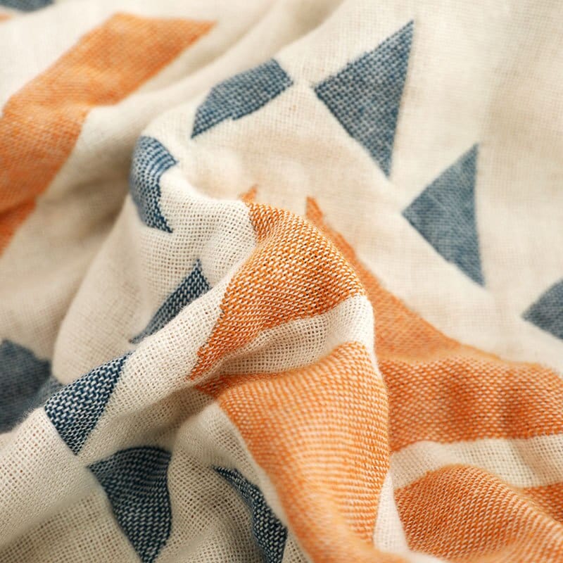 Geometric Reversible Throw Blanket