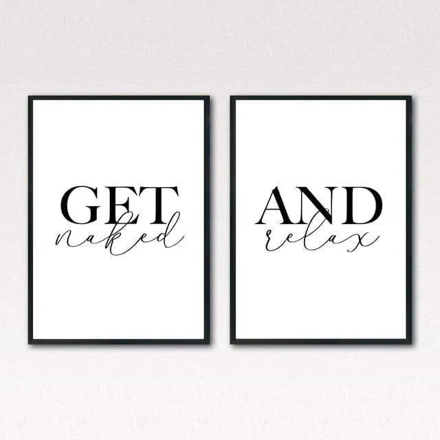 Get Naked and Relax Canvas Poster