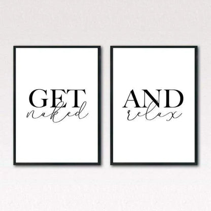 Get Naked and Relax Canvas Poster