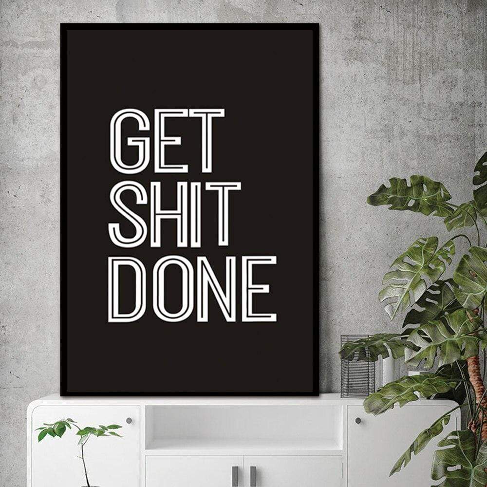 Get Shit Done Canvas Wall Art