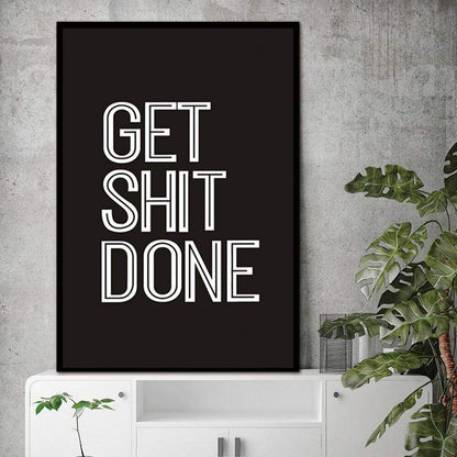 Get Shit Done Canvas Wall Art