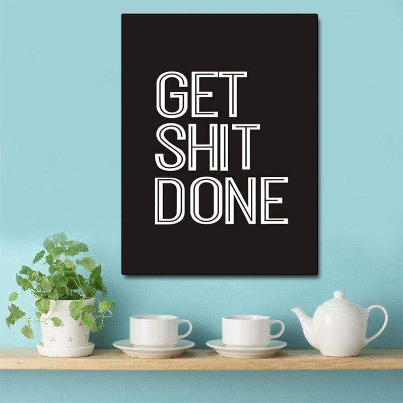 Get Shit Done Canvas Wall Art