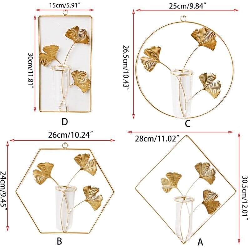Ginkgo Wall Hydroponic Vase