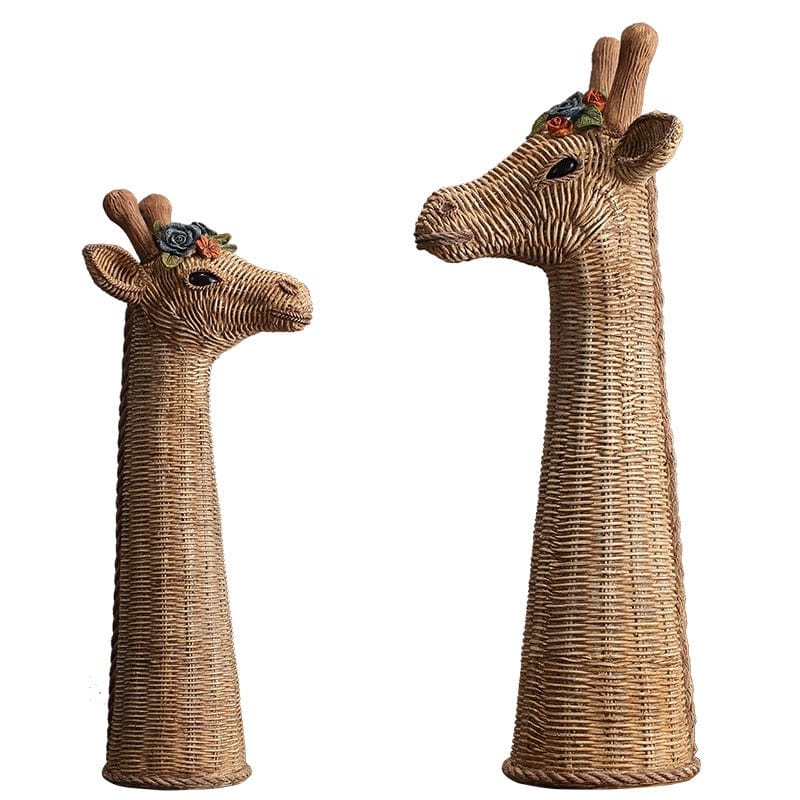 Giraffe Rattan Statue