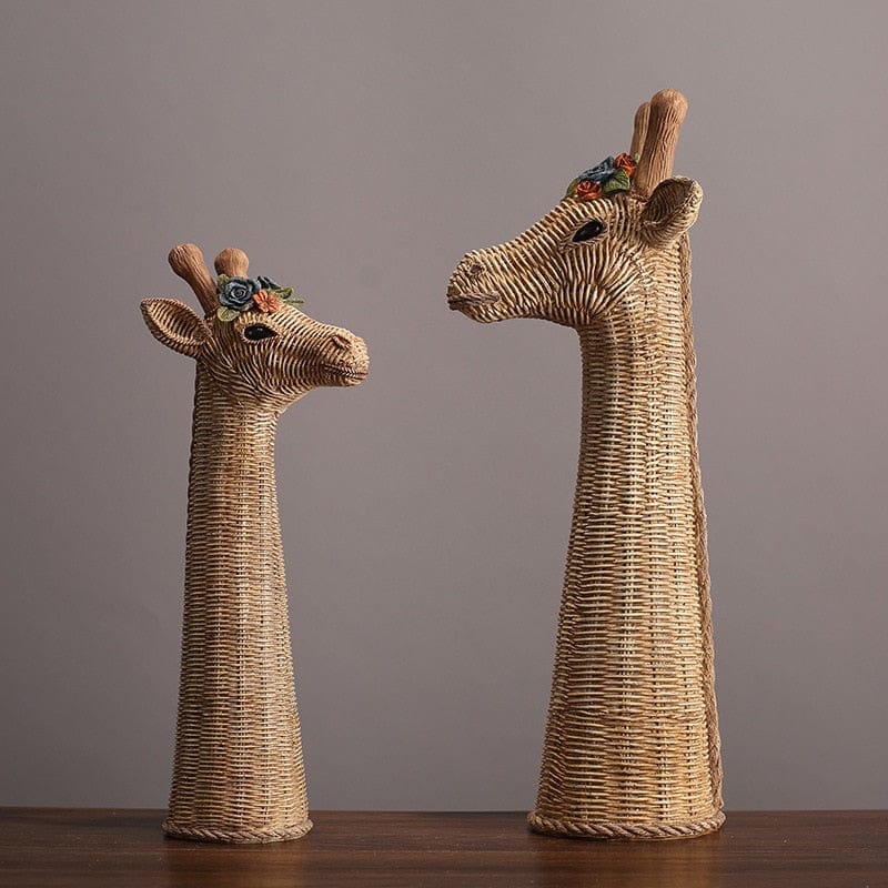 Giraffe Rattan Statue