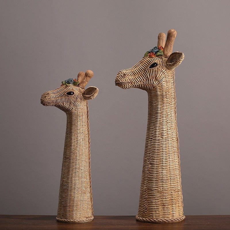 Giraffe Rattan Statue