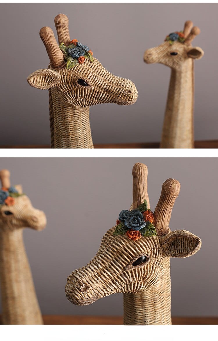 Giraffe Rattan Statue