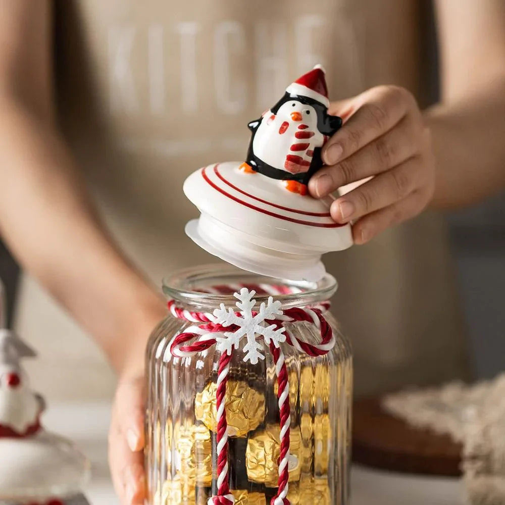 Glass Candy Storage Jar