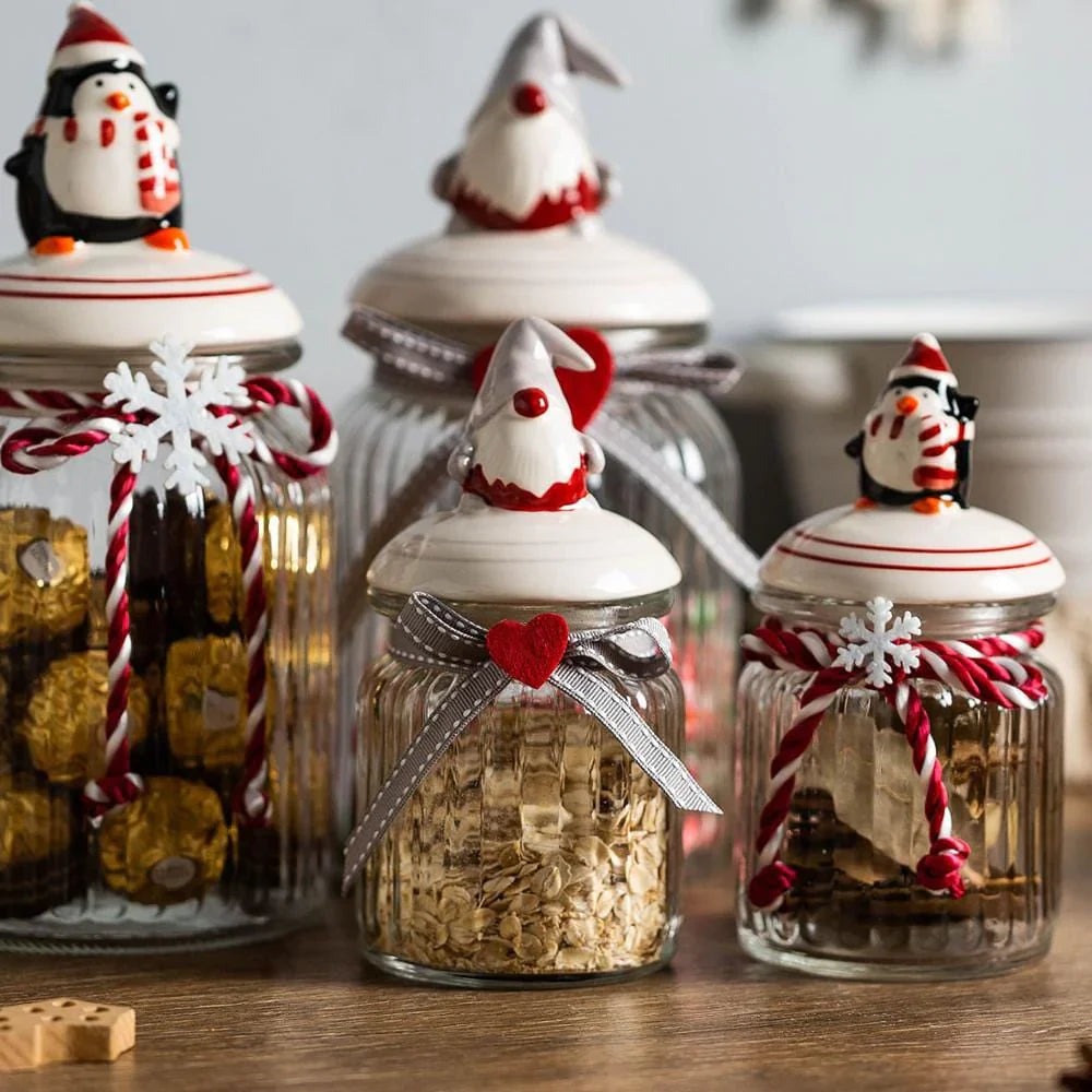 Glass Candy Storage Jar