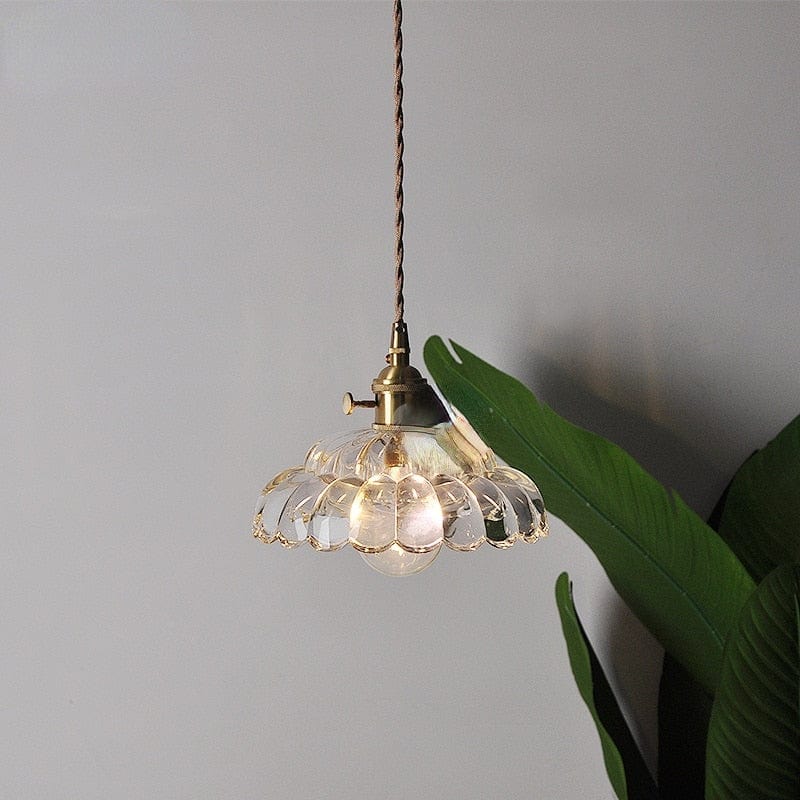 Glass Flower Pendant Light