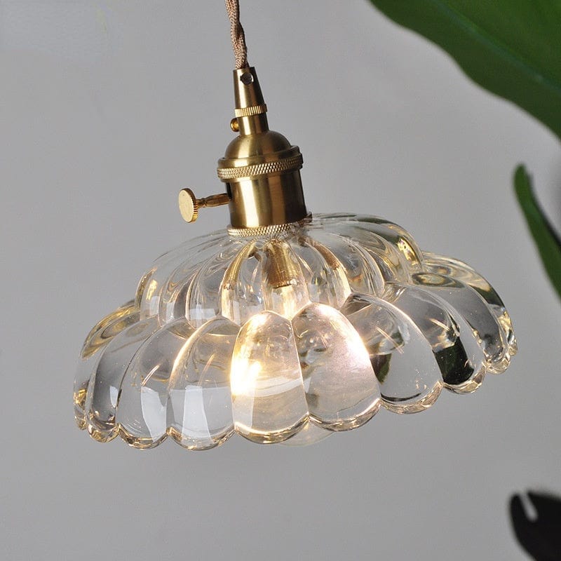 Glass Flower Pendant Light