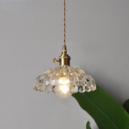 Glass Flower Pendant Light